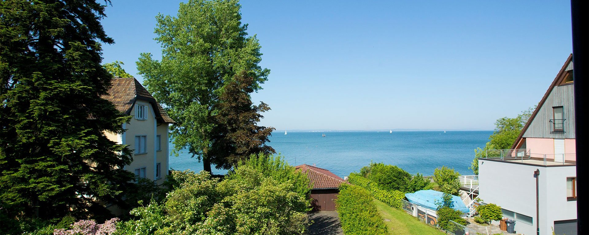 Junior-Suite zur Seeseite des Hotels Seeperle am Bodensee.