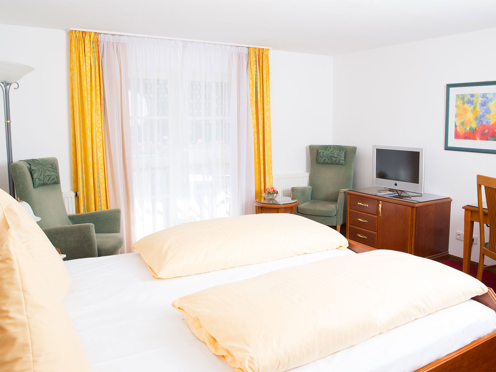 Doppelzimmer Kategorie 1 des Hotels Seeperle am Bodensee.